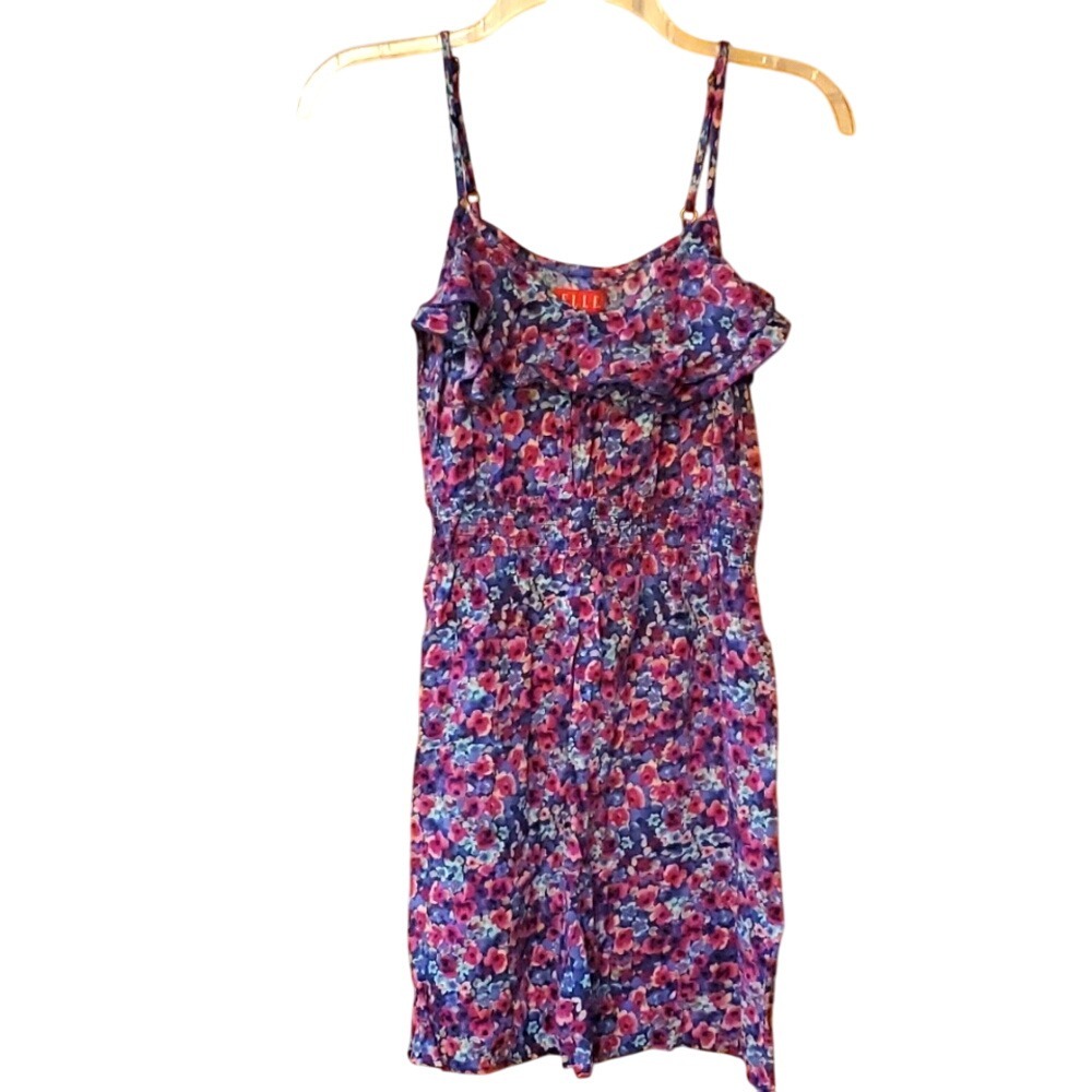 Elle Junior Spaghetti Strap Floral Midi‎ Flowy Dress Size Small